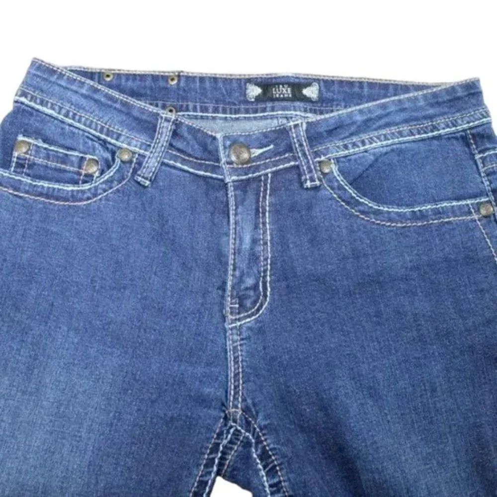 Tru Luxe Embellished Boot Cut Jeans, Size 29 (US 8)